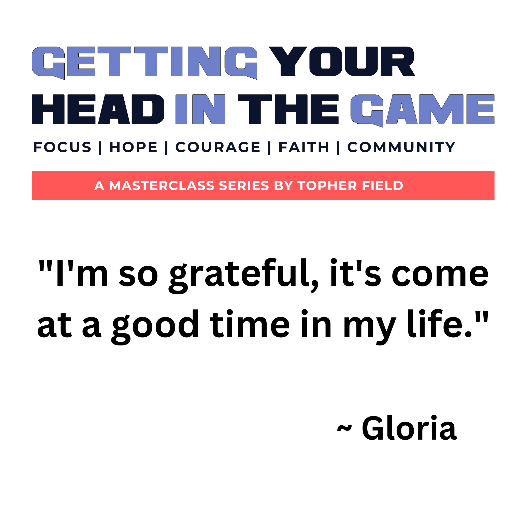 Getting Your Head In The Game Masterclass